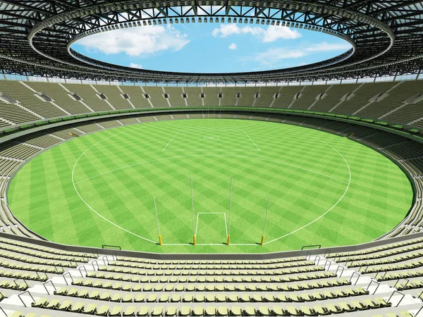 Güzel modern yuvarlak Avustralya Kuralları Futbol Stadyumu ile zeytin yeşil gri sandalye ve VIP kutuları elli bin hayranları için