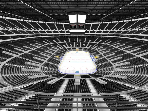Buz hokeyi siyah koltuklar ve VIP kutuları için güzel spor arena