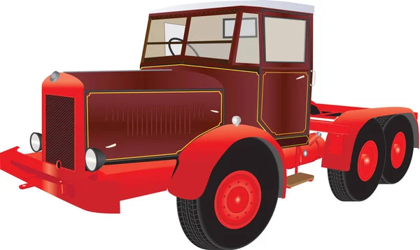 Vintage kloubový náklaďák — Stockový vektor