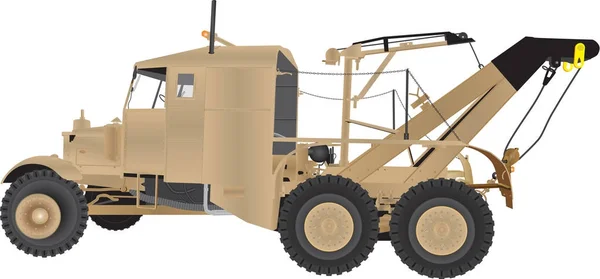 Army Tow Truck - Stok Vektor