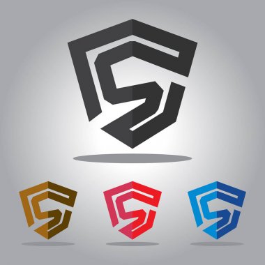 abstrack vektör logo tasarım tempelate kalkan