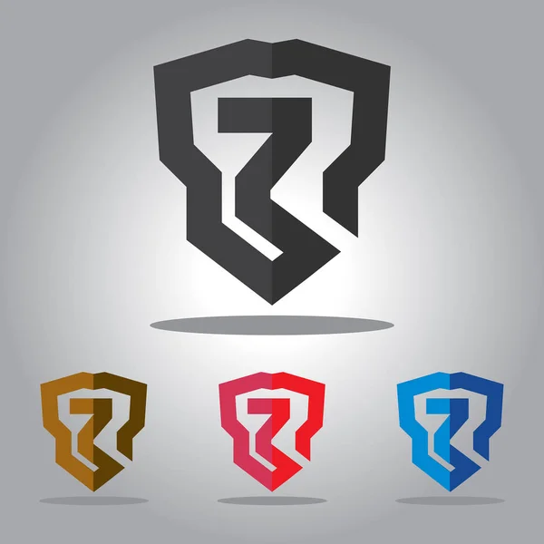 abstrack vektör logo tasarım tempelate kalkan