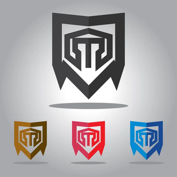 abstrack vektör logo tasarım tempelate kalkan