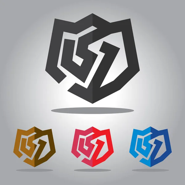 abstrack vektör logo tasarım tempelate kalkan