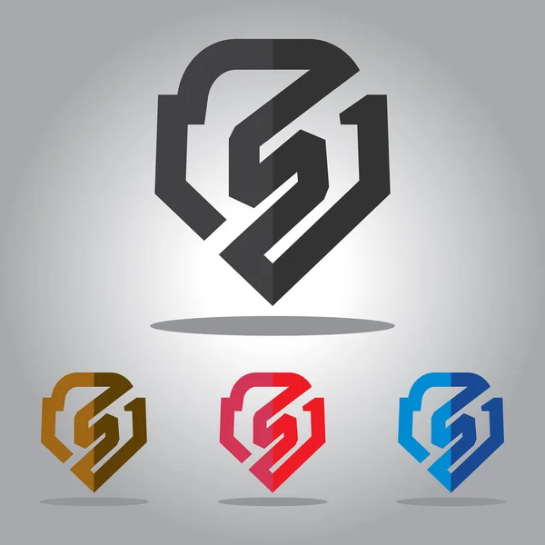 abstrack vektör logo tasarım tempelate kalkan