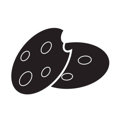 tanımlama bilgileri simge düz siyah