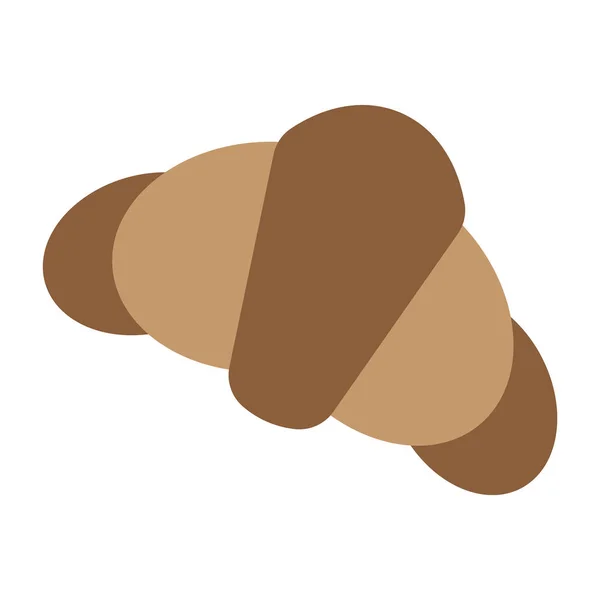 Kruvasan simgesi düz renk