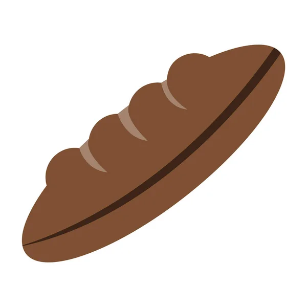 Kepekli ekmek simgesi düz renk