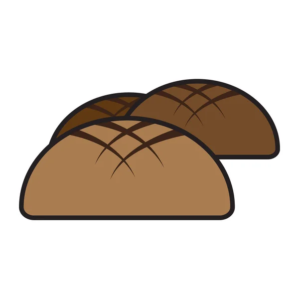 Hamur mayası ekmek simgesi düz renk