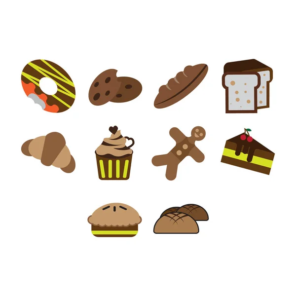 düz renk ekmek Icon set