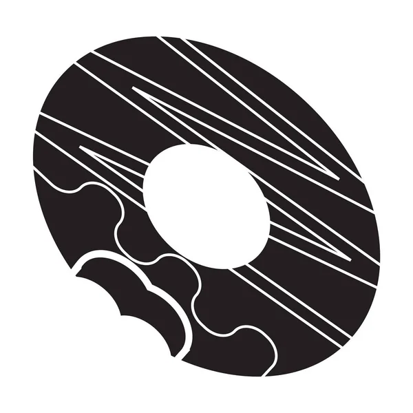 dunuts simgesi düz siyah