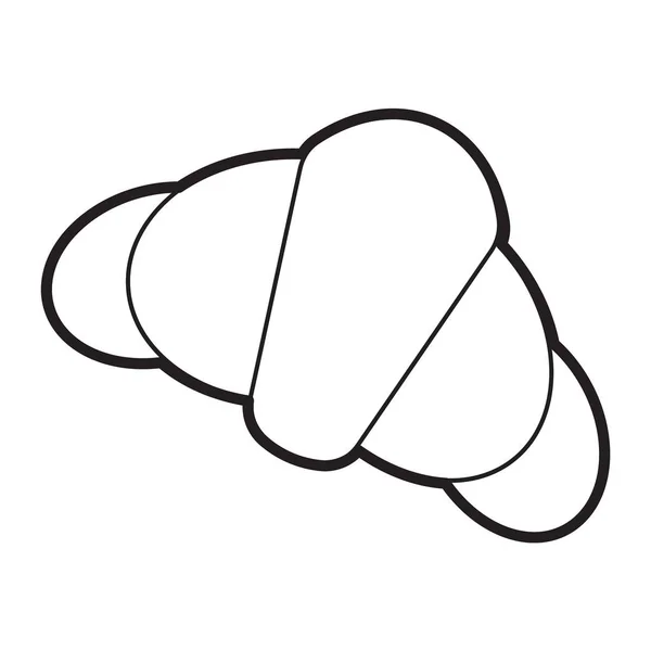 Kruvasan simge anahat vektör