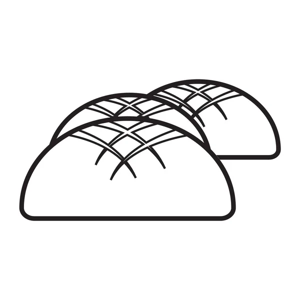 Hamur mayası ekmek simge anahat vektör