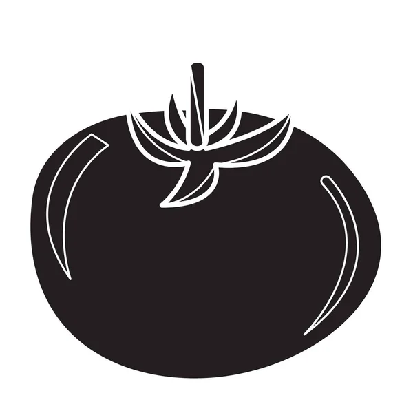 domates simgesi düz siyah