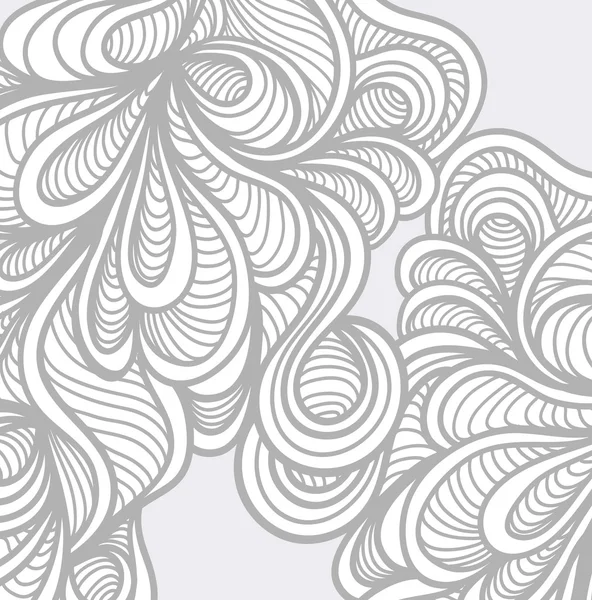 Abstrakter Doodle-Hintergrund in handgemachtem Grau — Stockvektor