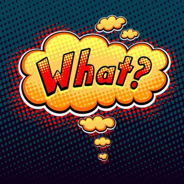 Konuşma ne pop sanat karikatür tarzı yazıt ile kabarcık