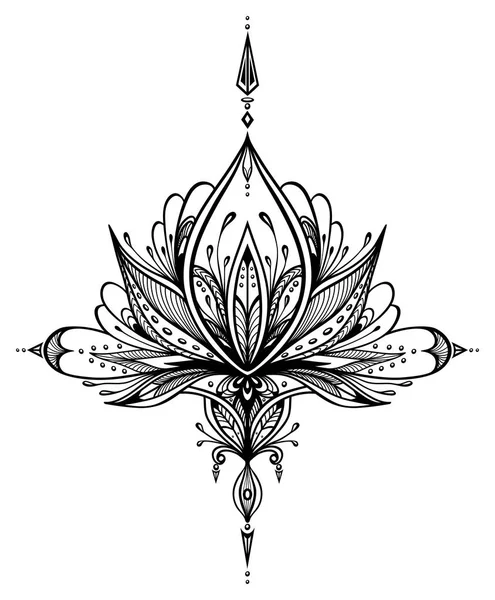 Elemento decorativo abstrato no estilo Boho para tatuagem —  Vetores de Stock