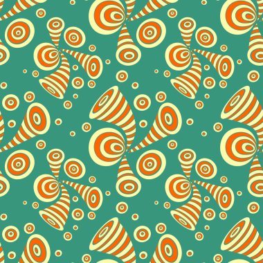 Doodle soyut deformasyon daireler Memphis ile Seamless Modeli stil sarı turuncu mavi tasarım paketi duvar kağıdı için veya yaratıcı dekorasyon için başka şeyler