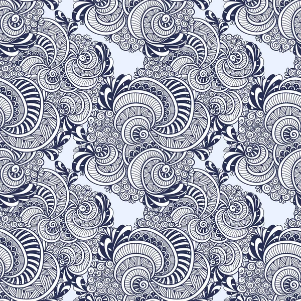 Abstract Zen tangle Zen doodle marine seamless pattern from shells black on white for coloring page or adult coloring books or for decoration T shirt or for print and others
