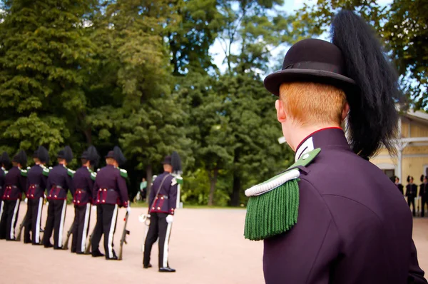 Changing of the guard in oslo norway — Stock Photo, Image