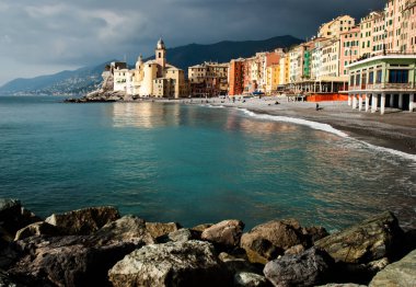küçük kasaba camogli Cenova Liguria görünümünü
