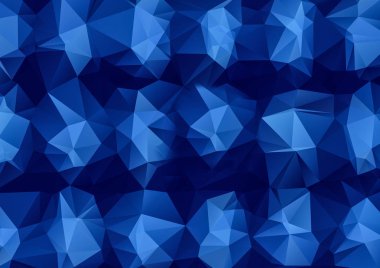 Mavi poligonal üçgen doku arka plan