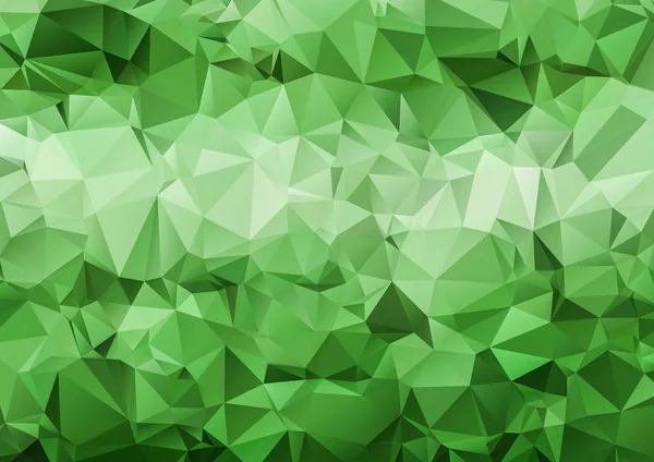 Yeşil poligonal illüstrasyon. Geometrik arka plan. Üçgen 