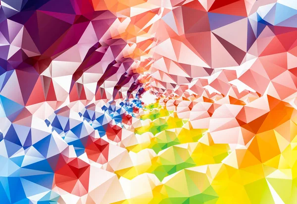 Deep Rainbow polygonal background. triangles. colors of rainbow.