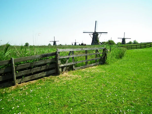 荷兰风车, 荷兰, 背景 — 图库照片