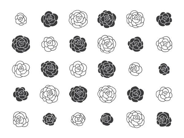 Handgezeichnete florale dekorative Gestaltungselemente — Stockvektor