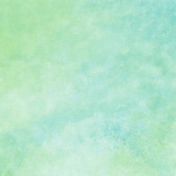 Verde e blu acquerello texture sfondo, dipinto a mano — Foto Stock
