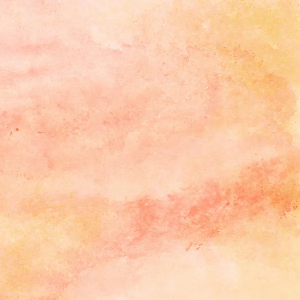 Персиковый и оранжевый акварельный фон, ручная роспись — стоковое фото