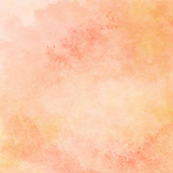Perzik en oranje aquarel textuur achtergrond, hand beschilderde — Stockfoto