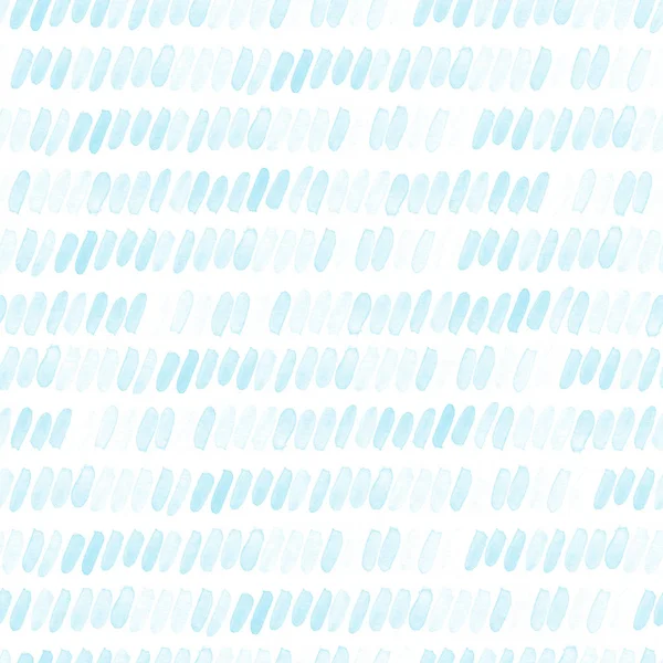 Sömlös ljusblå akvarell mönster på vit bakgrund. Akvarell sömlöst mönster med linjer och ränder. — Stockfoto