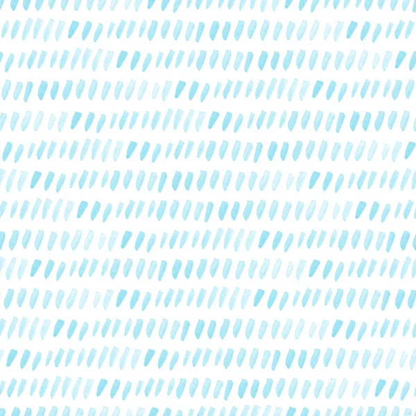Jasnoniebieski wzór akwareli na białym tle. Wzór bezszwowy akwarela z linii i pasków. — Zdjęcie stockowe