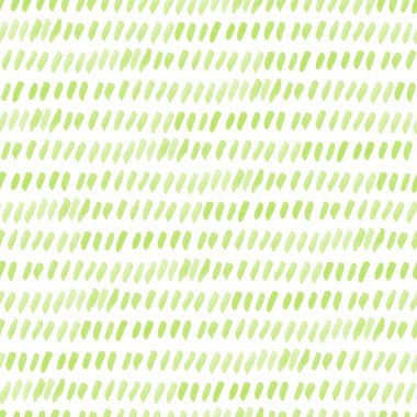 Beyaz arka planda kusursuz yeşil suluboya deseni. Çizgi ve çizgilerle suluboya kusursuz desen.