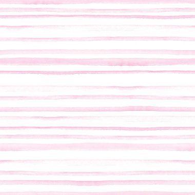 Beyaz arka planda pürüzsüz pembe suluboya deseni. Çizgi ve çizgilerle suluboya kusursuz desen.