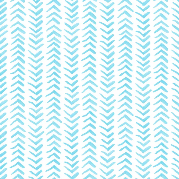 Seamless light blue watercolor pattern on white background. Watercolor seamless pattern with arrows. — Stock Photo, Image