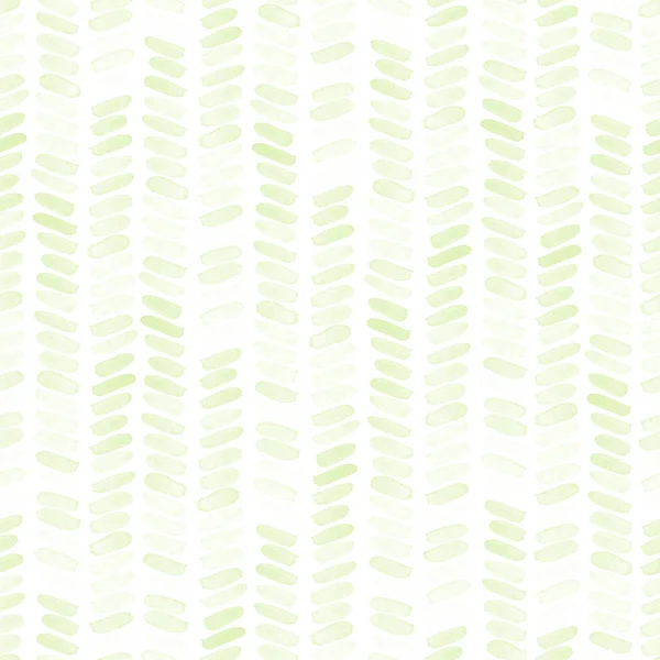 Sömlös grön akvarell mönster på vit bakgrund. Akvarell sömlöst mönster med linjer och ränder. — Stockfoto