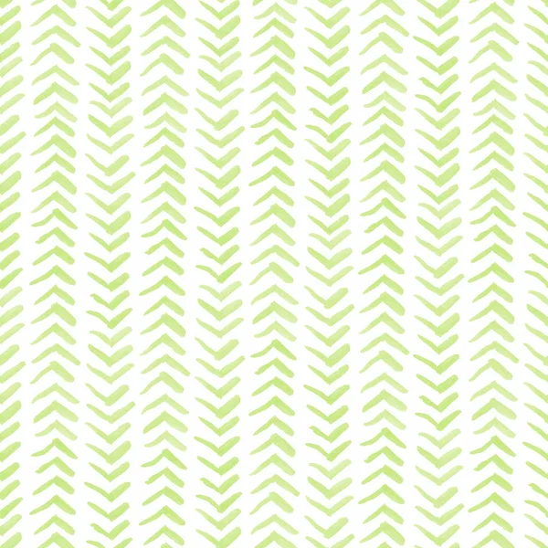 Seamless green watercolor pattern on white background. Watercolor seamless pattern with arrows. — Stock Photo, Image
