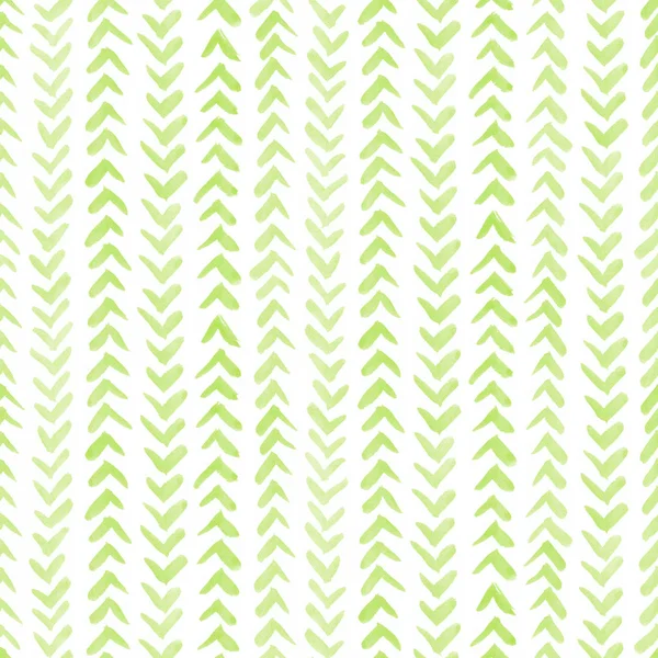 Seamless green watercolor pattern on white background. Watercolor seamless pattern with arrows. — Stock Photo, Image