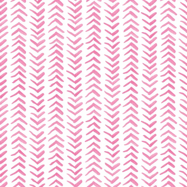 Patrón de acuarela rosa sin costuras sobre fondo blanco. Patrón sin costura de acuarela con flechas . —  Fotos de Stock
