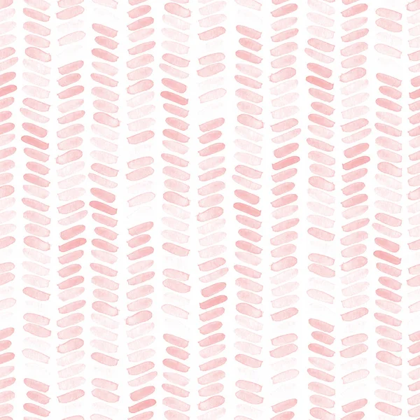 Seamless red watercolor pattern on white background. Watercolor seamless pattern with lines and stripes. — Stock Photo, Image