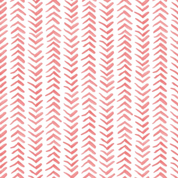 Seamless red watercolor pattern on white background. Watercolor seamless pattern with arrows. — Stock Photo, Image