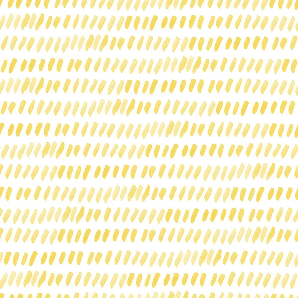 Nahtloses gelbes Aquarellmuster auf weißem Hintergrund. Aquarell nahtloses Muster mit Linien und Streifen. — Stockfoto