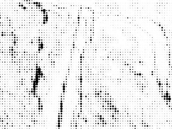 Grunge vector medio tono textura superposición fondo. Ilustración abstracta de fondo punteado en blanco y negro . — Vector de stock