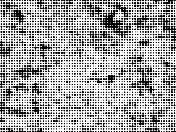 Grunge vector medio tono textura superposición fondo. Ilustración abstracta de fondo punteado en blanco y negro . — Vector de stock