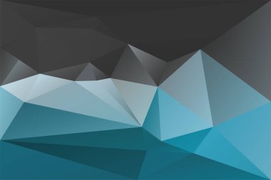 Üçgenli soyut geometrik arkaplan. Çokgen doku arka planını yönlendir. Mavi ve gri soyut iş geçmişi. Vektör illüstrasyonu.