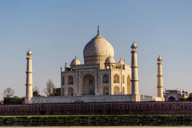 Görünüm Taj Mahal üzerinde gözlemleyerek
