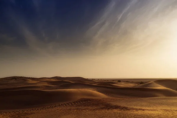 Vista del paisaje del desierto al atardecer — Foto de Stock